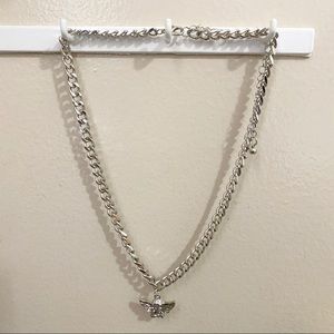 chain with angel charm | silver